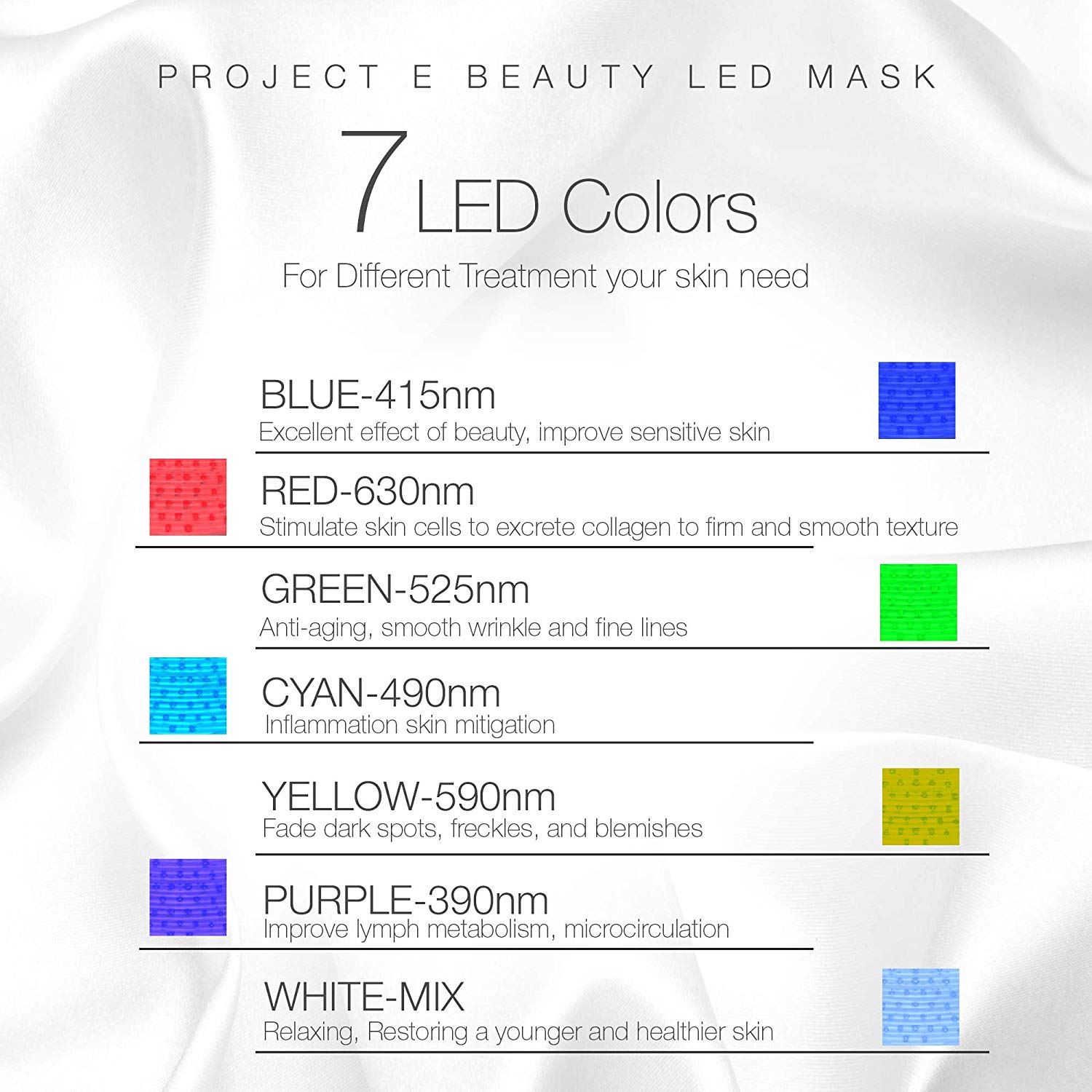 Project E Beauty 7 Color LED Mask Reviews Cosmetic News